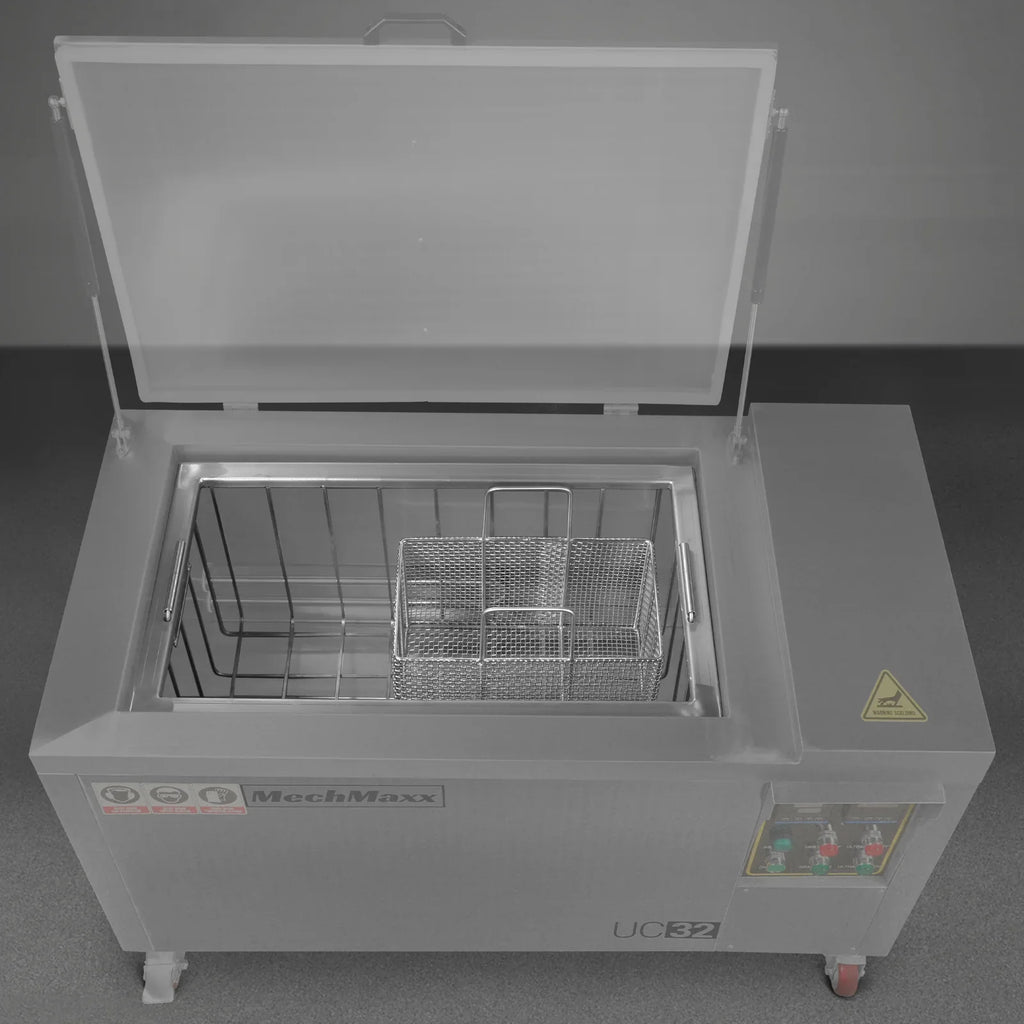 32 Gal / 120L Heavy Duty Industrial Ultrasonic Parts Washer, 28kHz 20 Transducers , SS304 Tank, 6.6kW Heater, 208–240V 3 Phase Power