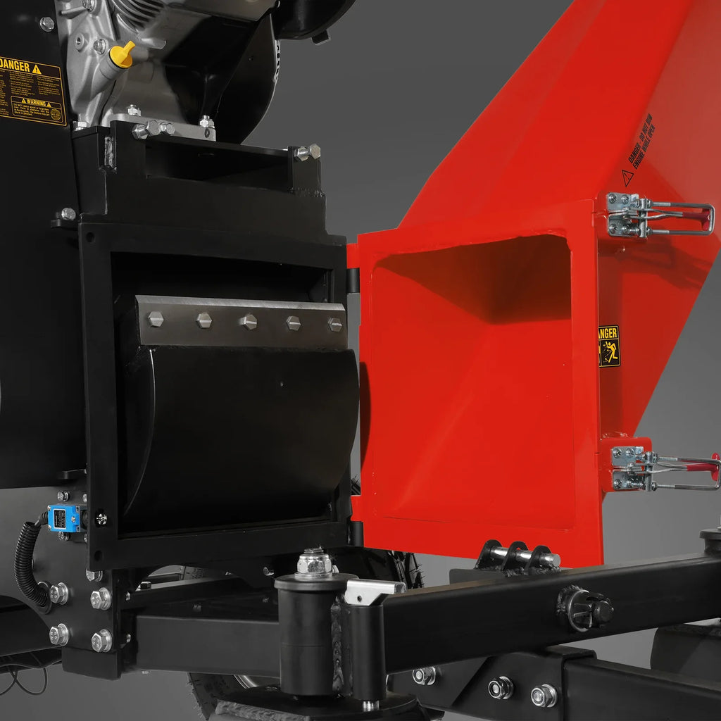 6 inch KOHLER E-Start 429cc 14HP Gas Powered 4 - Wheel Drum Wood Chipper with Taillight ,  B150