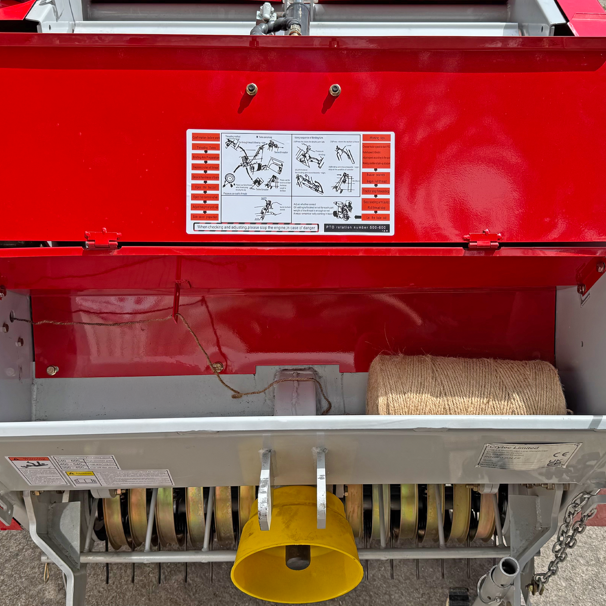Crytec 890 Compact Round Mini Hay Baler For Tractor Small Holding Farm