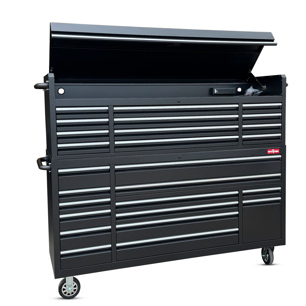 72" Black Tool Cabinet Professional Workstation