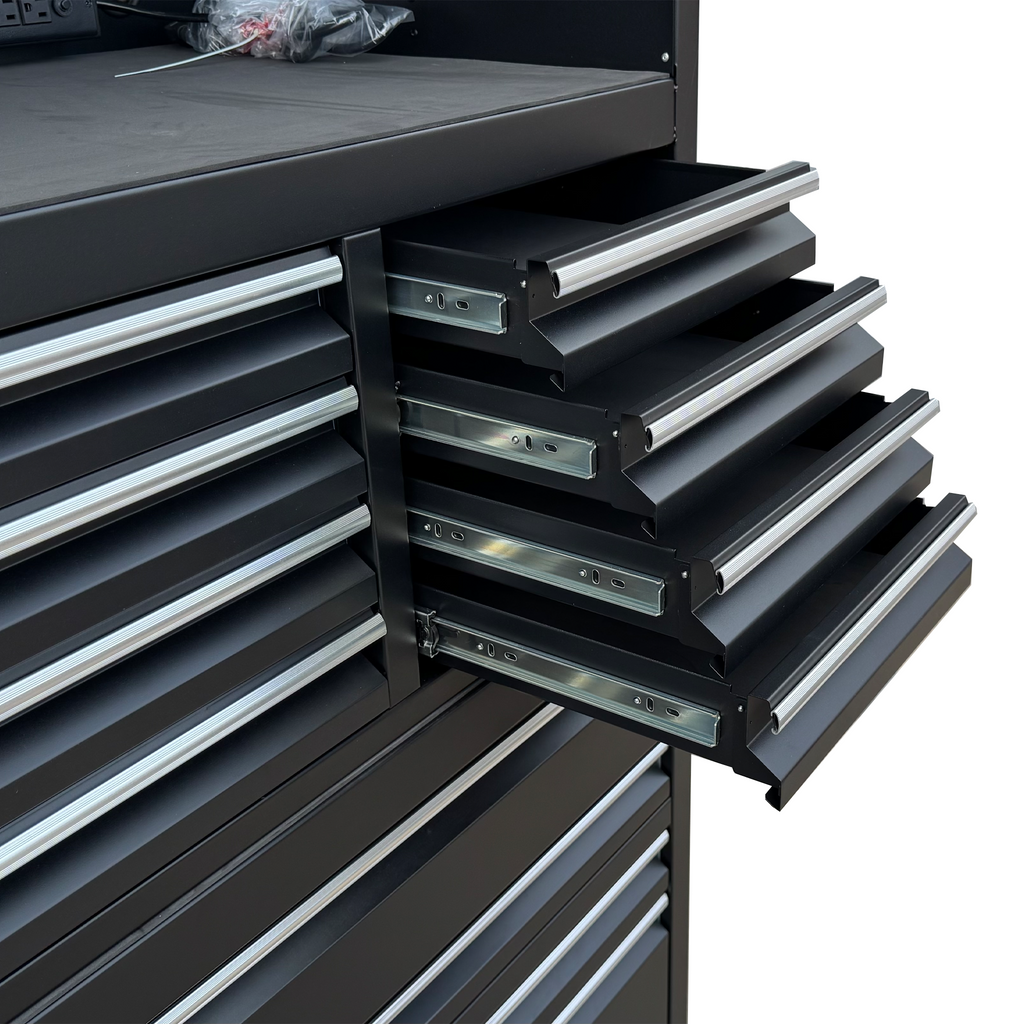 72" Black Tool Cabinet Professional Workstation