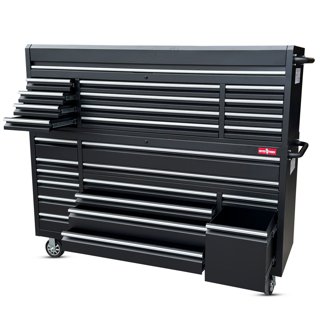 72" Black Tool Cabinet Professional Workstation