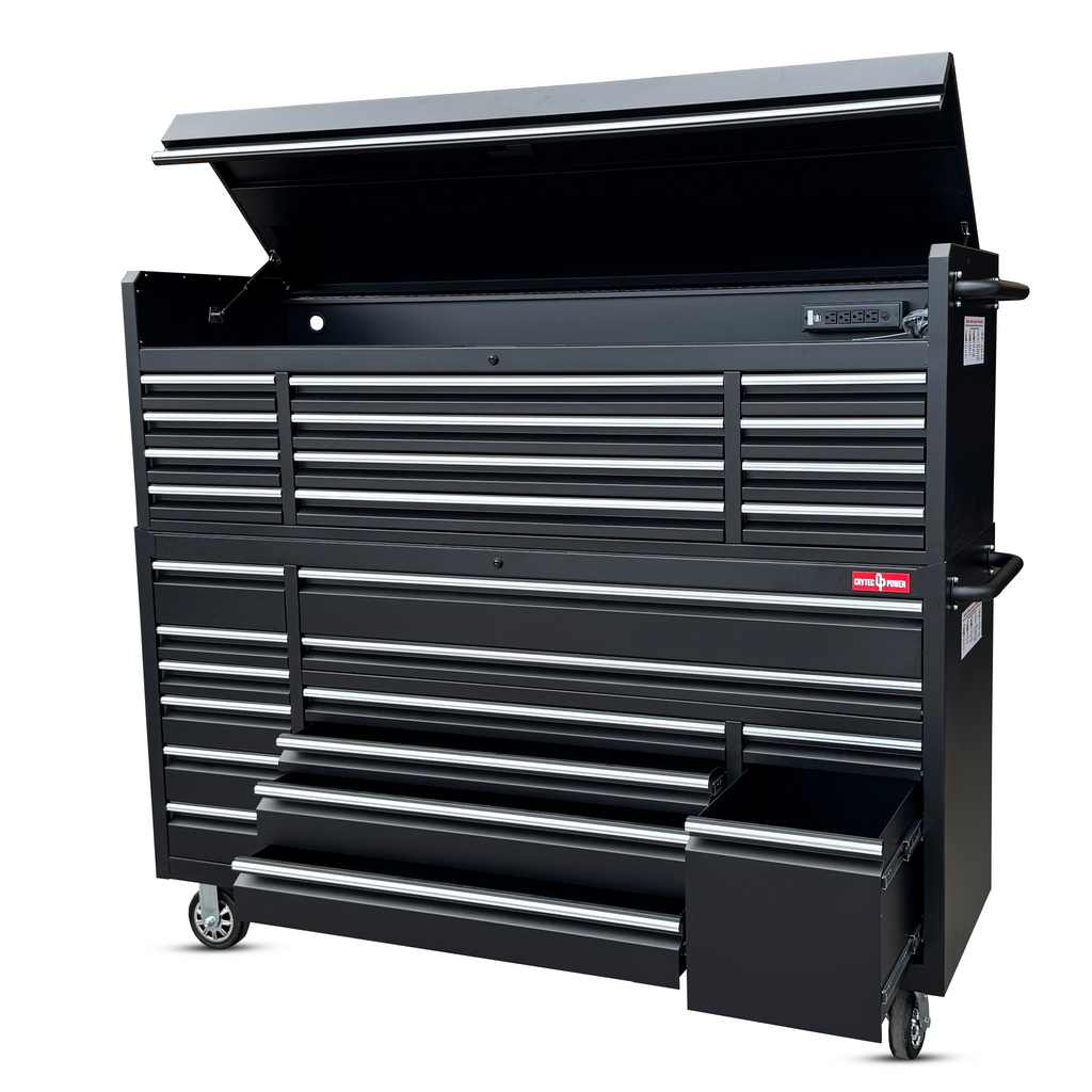 72" Black Tool Cabinet Professional Workstation