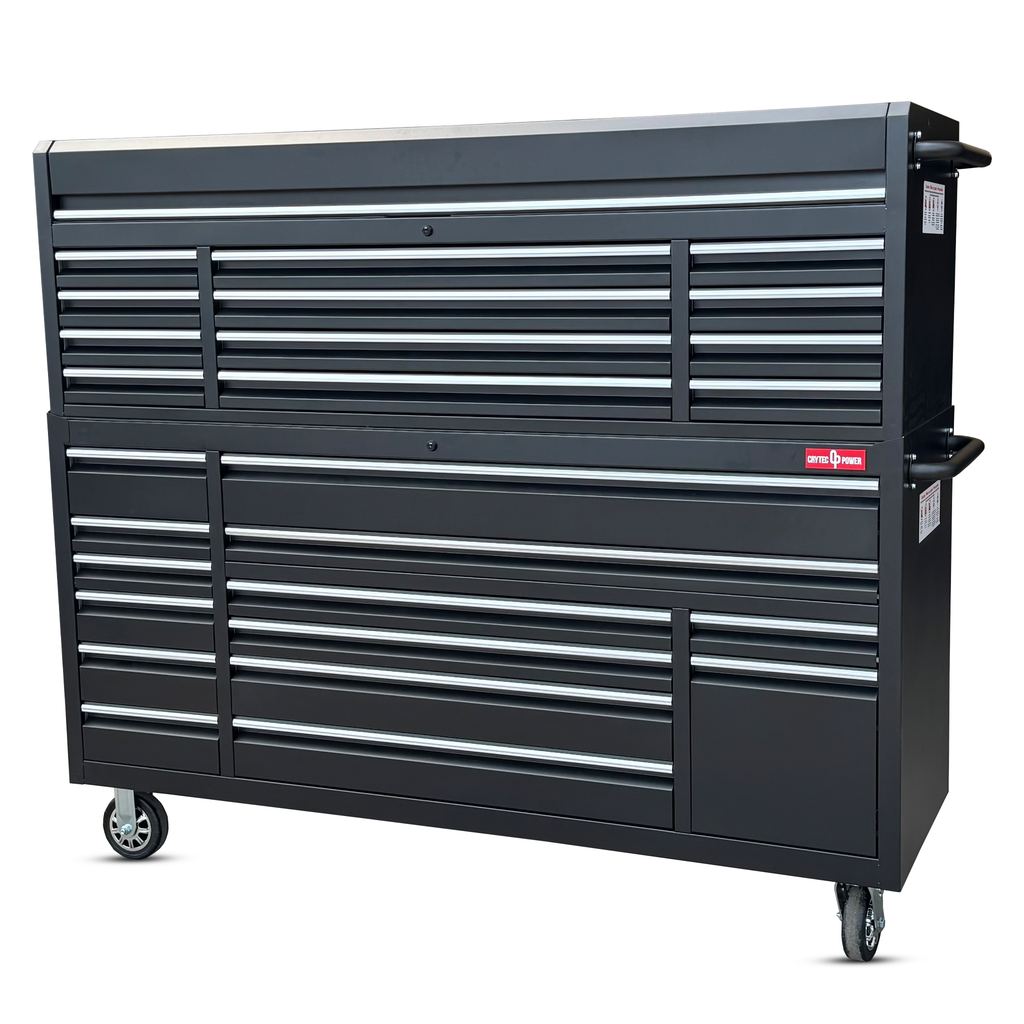 72" Black Tool Cabinet Professional Workstation