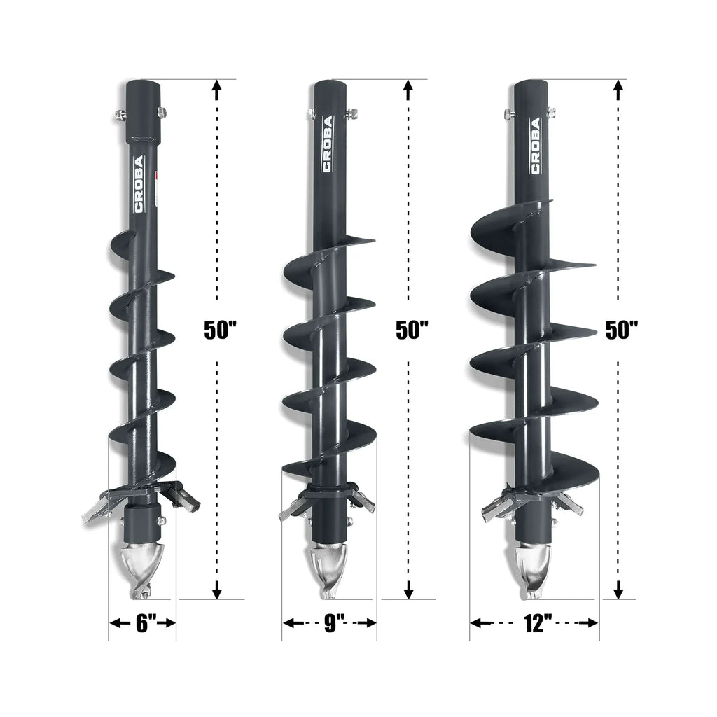 Mini Skid Steer Drive Auger with 6" ,  9" ,  12" Dia. Auger Bits