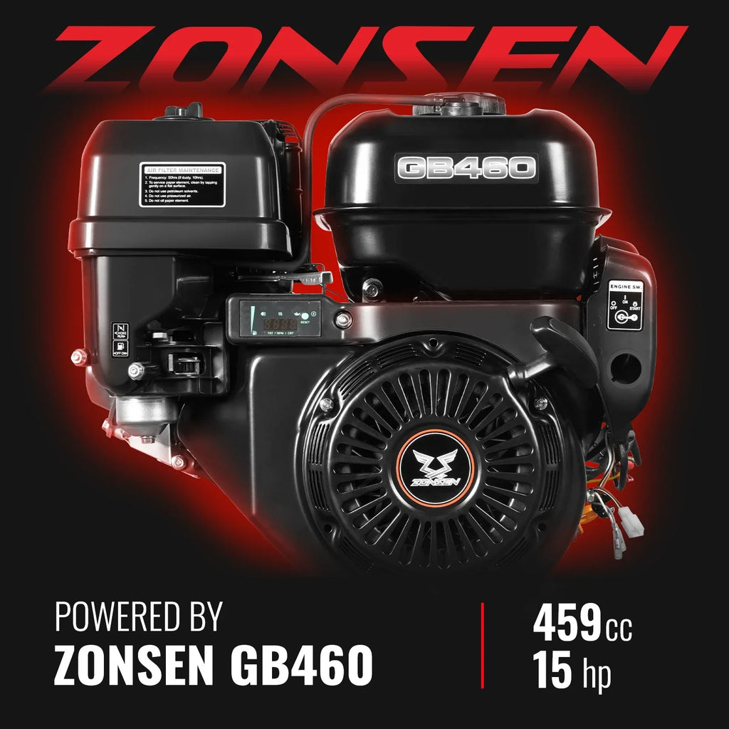 5 inch E-start ZONSEN 459cc Gasoline Engine Powered Wood Chipper ,  GS1500