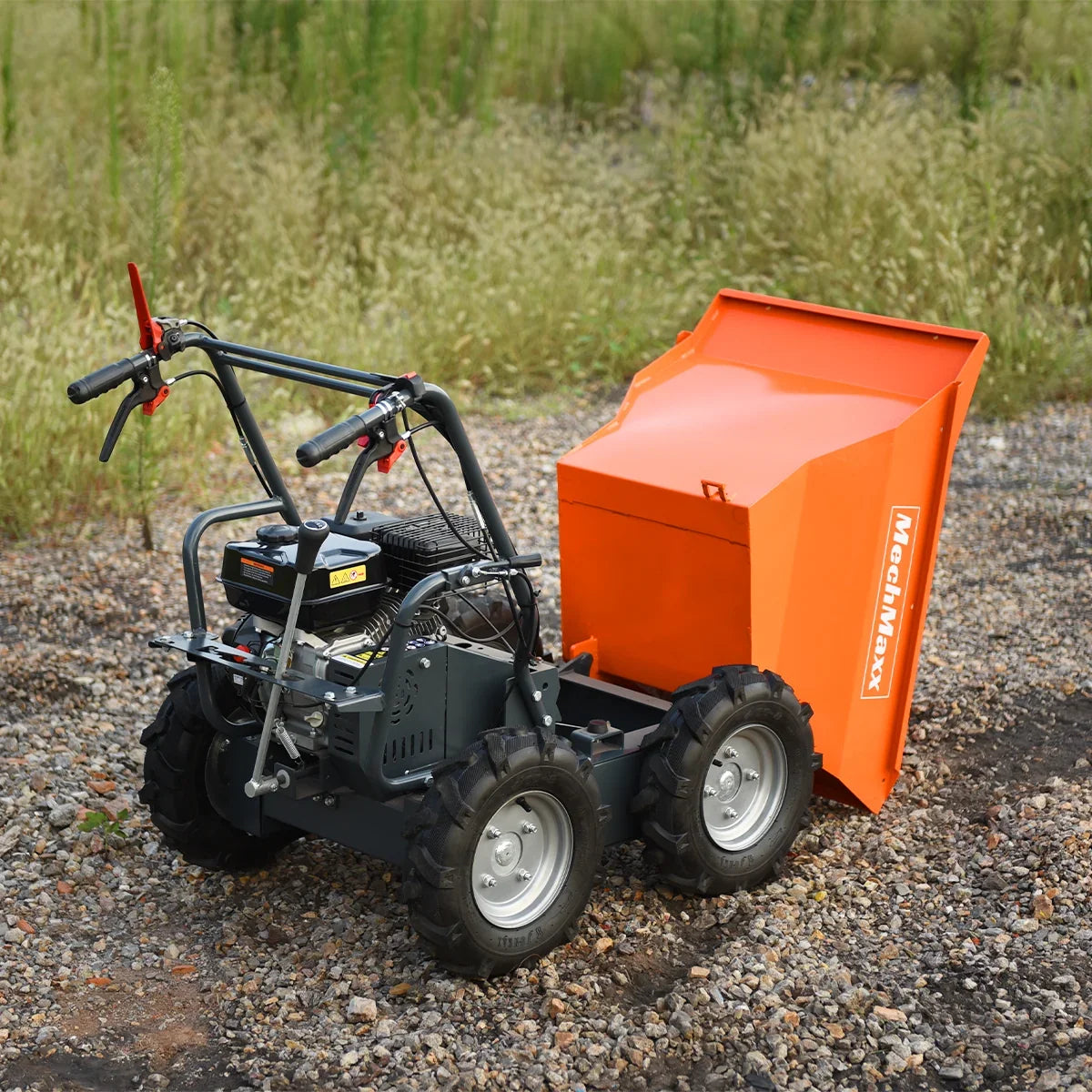 660lbs Capacity 7HP Gas Powered Wheelbarrow  Cart T30 3F+1R Gearbox , T30