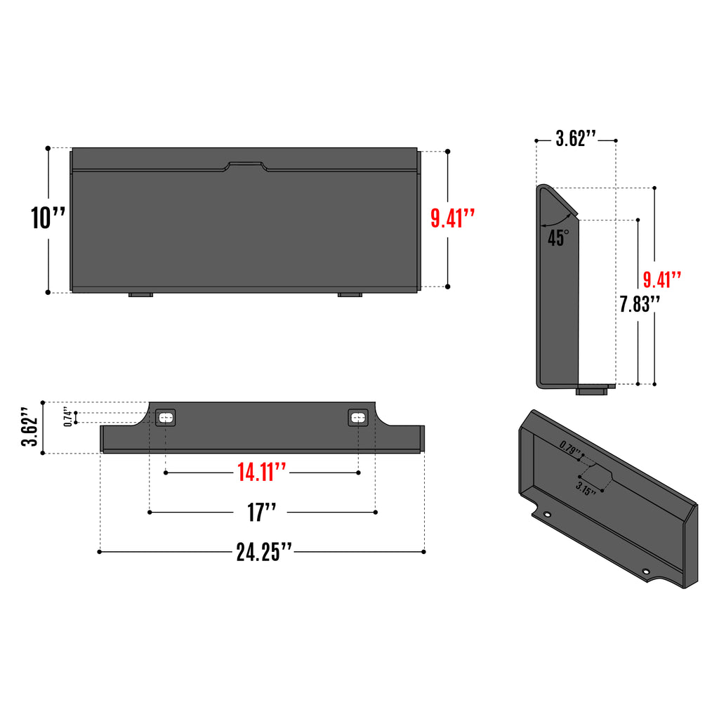 44'' Mini Skid Steer Timber Grab 24'' Max Opening