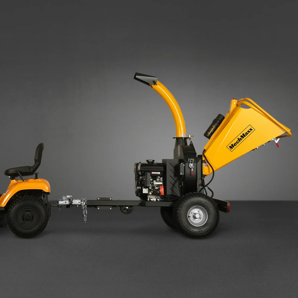 5 inch E-start DUCAR 420cc 15hp Gasoline Engine Powered Disc Wood Chipper with Taillight ,  P4205