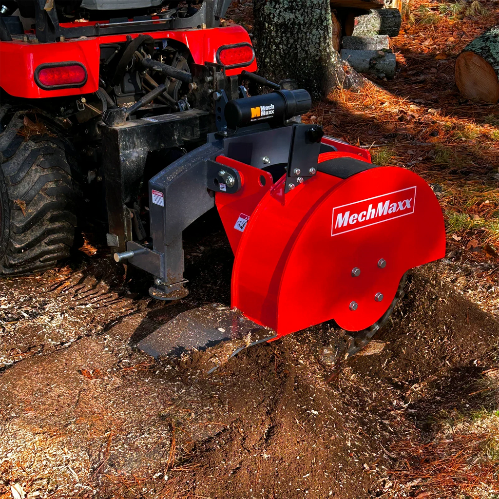 3-Point PTO Stump Grinder & 4" PTO Wood Chipper & Forestry Log Skidding Winch  Bundle, SG24 & BX42S &FW8800