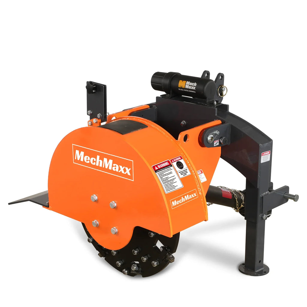 3-Point Hitch PTO Stump Grinder with 34 Carbide Teeth (PTO Shaft Included with Slip Clutch),  for 15-45HP Tractor; SG24.