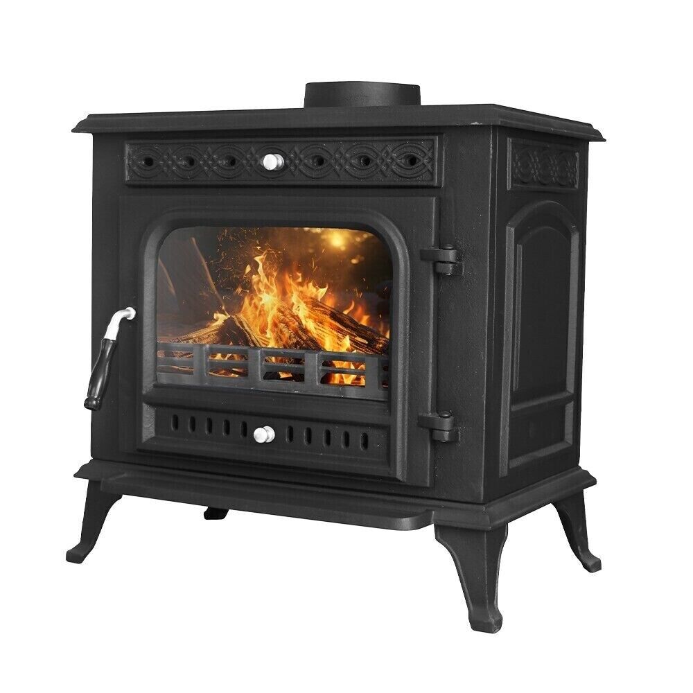 10KW Multifuel Wood Stove l Log Burner Cast Iron l Model JA031