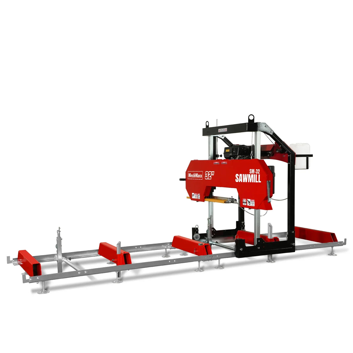 32" Portable Sawmill,  420cc 15HP DUCAR E-Start Gasoline Engine,  29" Board Width,  13' Track Length ,  SM32