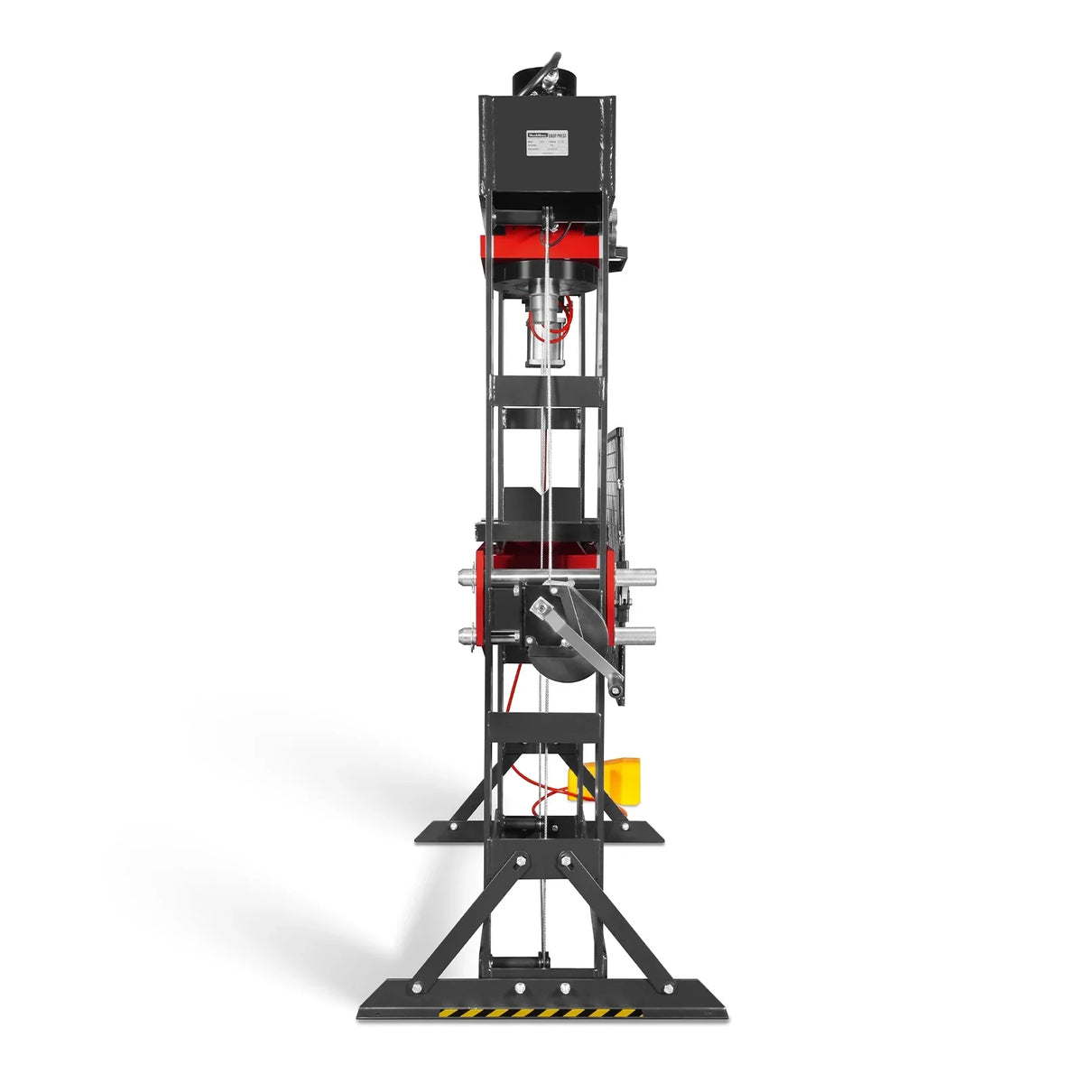 75 Ton H-Frame Air/Hydraulic Shop Press with Hand Winch,  Fully Welded Steel Frame,  Safety Guard,  Foot Pedal Control,  HSP75