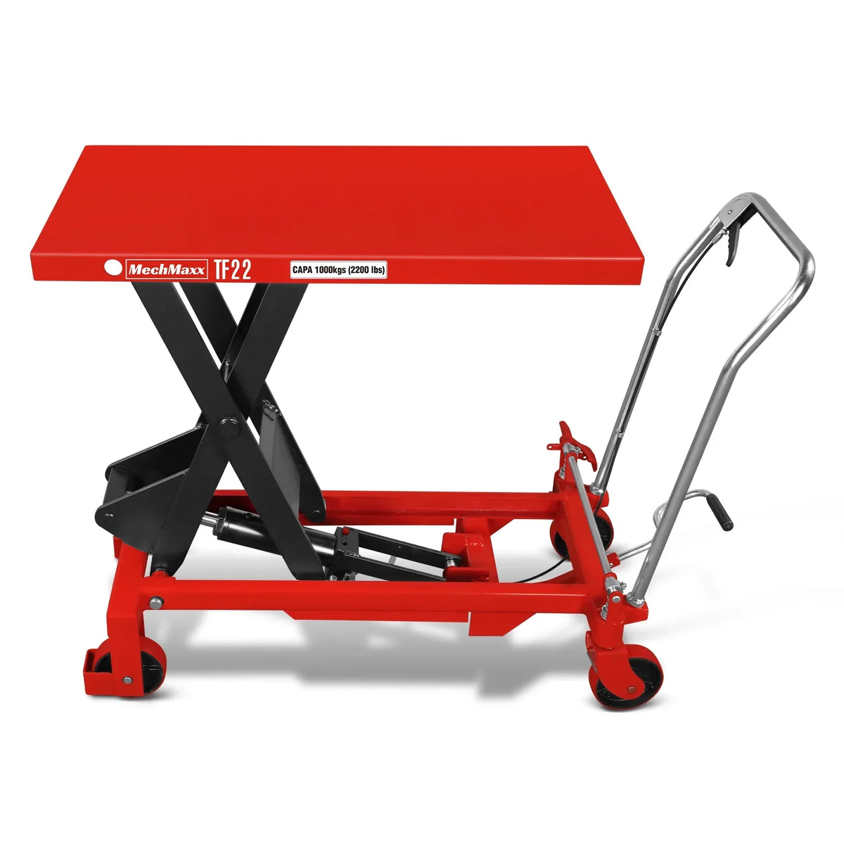 Mobile Scissor Lift Table Cart 2200lbs Capacity, Platform Size, 39.4” x 20.2”, Height 39.4” , TF22