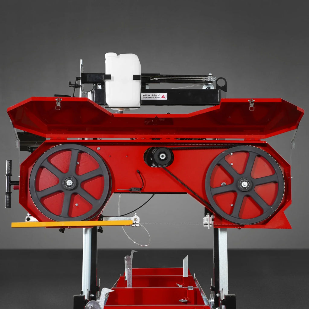 26" Portable Sawmill (5x Blades Included),  459cc 15HP E-Start Gasoline Engine,  20" Board Width,  20' Track Length (13' Track Length + 6.4' Track Extension Included) ,  SM-26