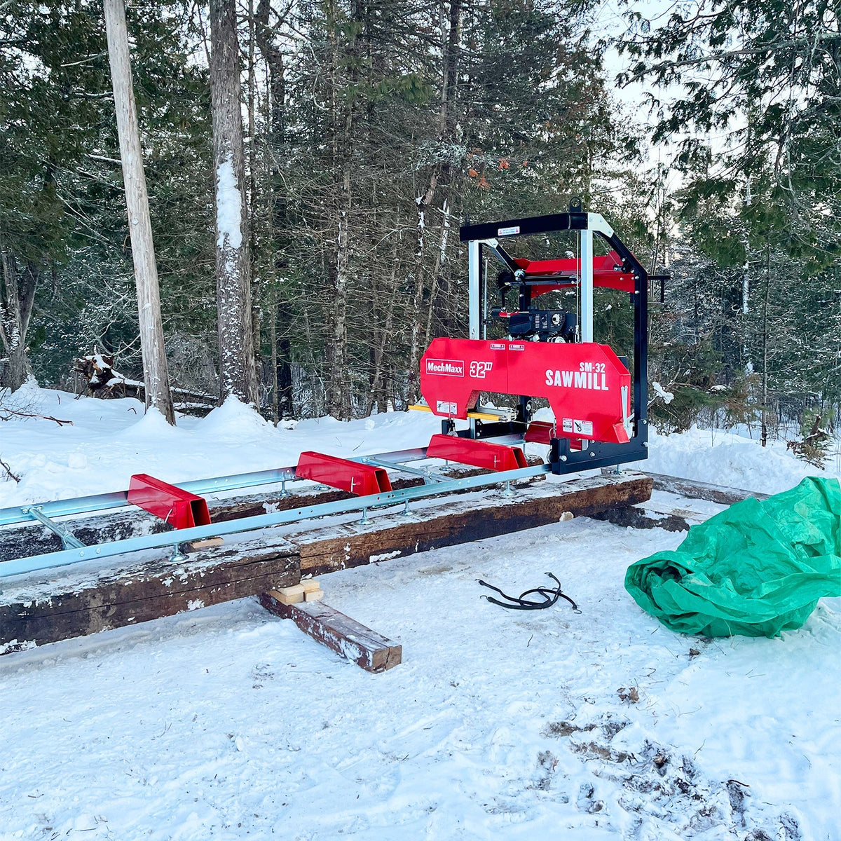 32" Portable Sawmill & 34 Ton Kinetic Log Splitter Bundle
