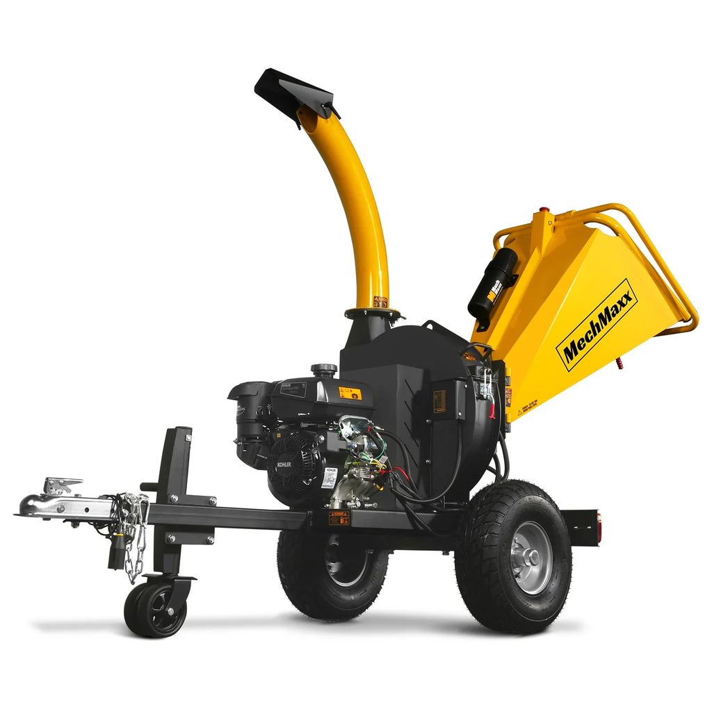 5 inch E-Start KOHLER 429cc 14hp Gasoline Engine Powered Disc Wood Chipper with Taillight ,  P4205