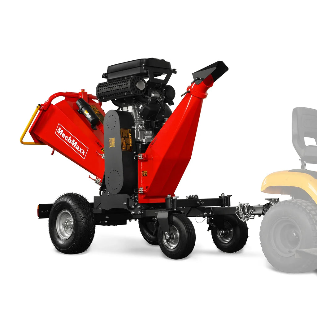 3-Point PTO Stump Grinder & 8 inch ZONSEN E-Start 1000cc 35hp Gas Powered Wood Chipper Bundle, SG24 & B200
