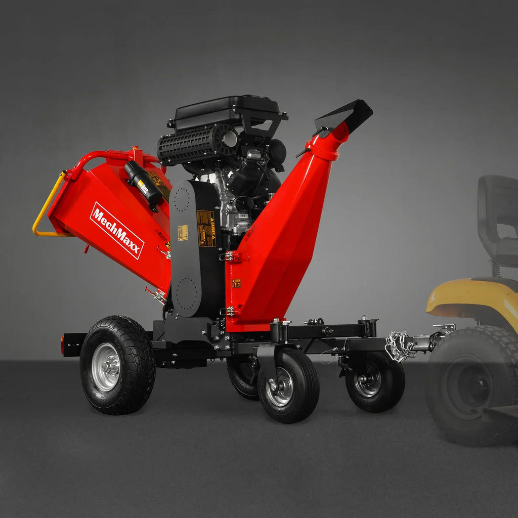 3-Point PTO Stump Grinder & 8 inch ZONSEN E-Start 1000cc 35hp Gas Powered Wood Chipper Bundle, SG24 & B200