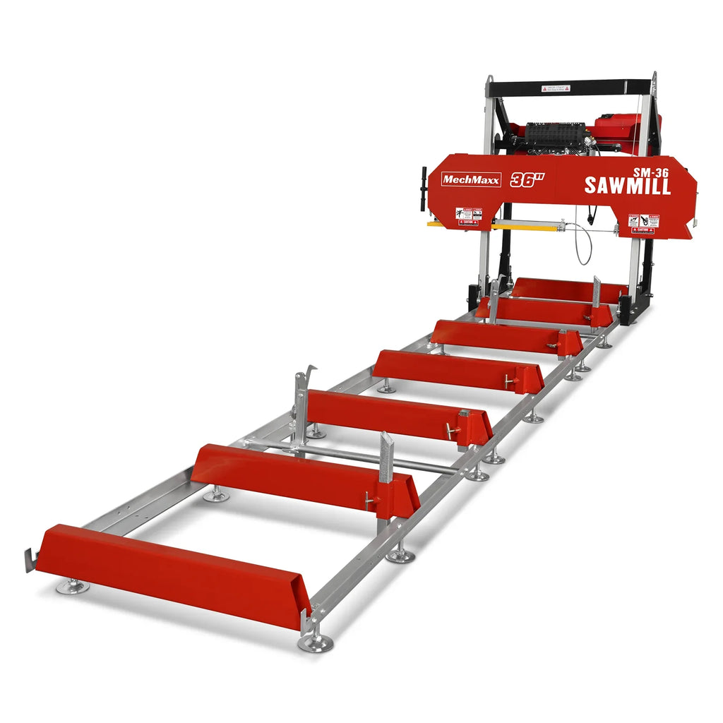 36" MAX Portable Sawmill & 3-Point PTO Stump Grinder & Forestry Log Skidding Winch Bundle