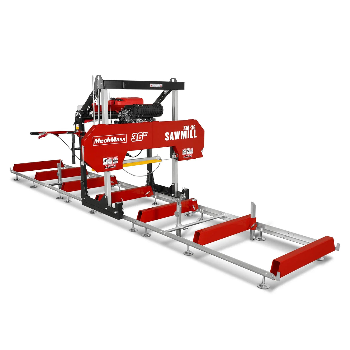 MechMaxx 36" MAX Portable Sawmill,  750cc 25HP ZONSEN V-Twin Engine,  36" Board Width,   20' Track Length,  ( 10 x Blades Included) SM36MAX