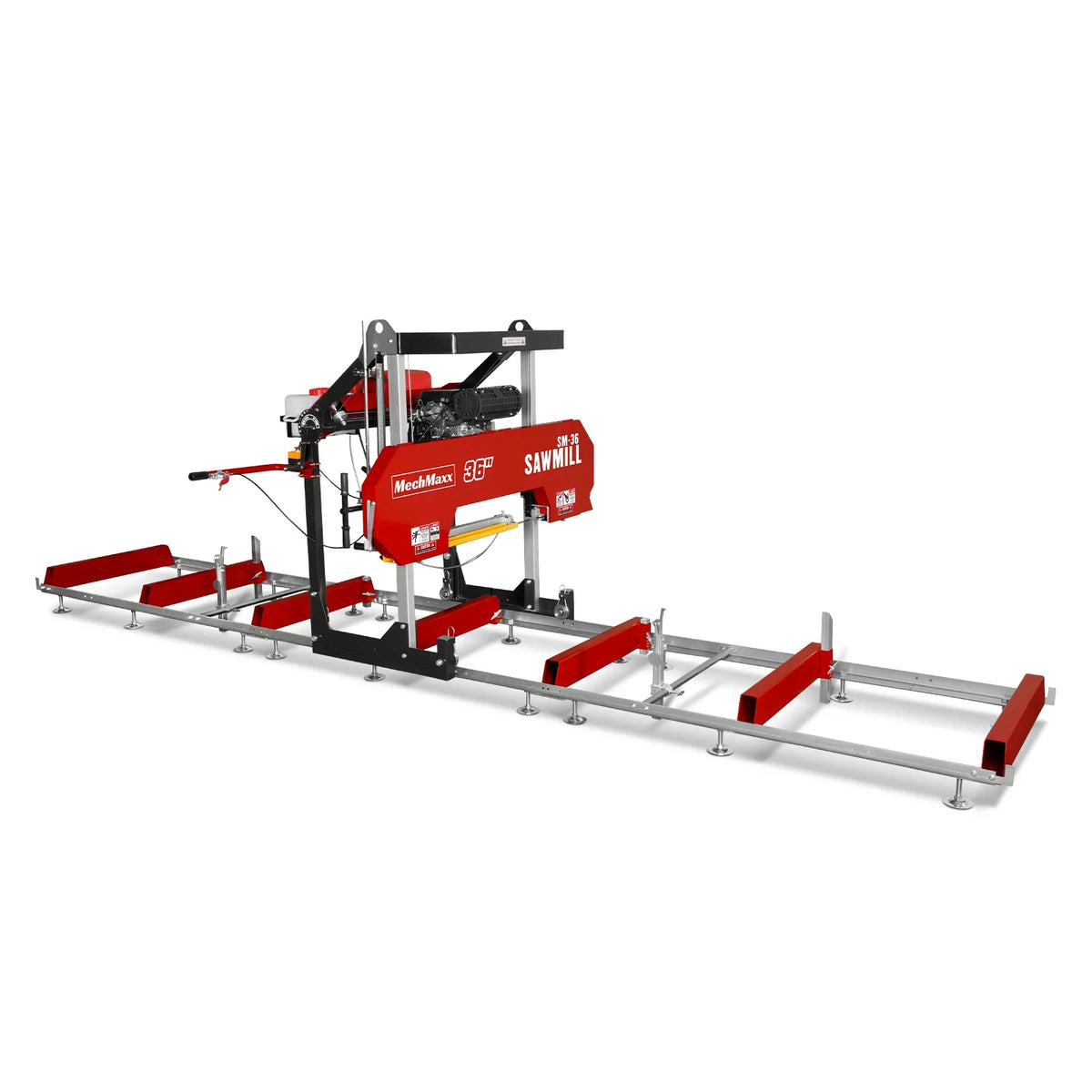 MechMaxx 36" MAX Portable Sawmill,  750cc 25HP ZONSEN V-Twin Engine,  36" Board Width,  20' Track Length ( 10 x Blades Included ) SM36MAX