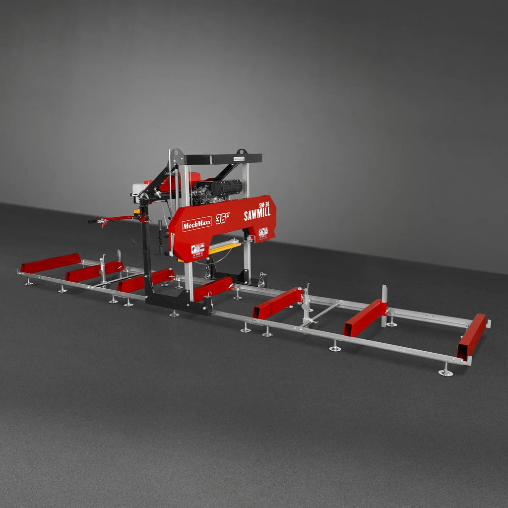 36" MAX Portable Sawmill,  25HP 750cc ZONSEN V-Twin Engine,  36" Board Width, 20' Track Length, SM-36MAX