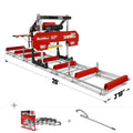 MechMaxx 36" MAX Portable Sawmill,  750cc 25HP ZONSEN V-Twin Engine,  36" Board Width,   20' Track Length,  ( 10 x Blades Included) SM36MAX